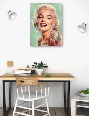 Cuadro decorativo Marilyn Tatuada técnica mixta Cuadros Jr Famosos