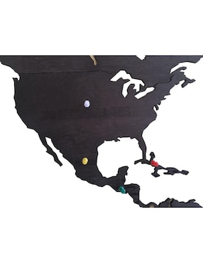Cuadro decorativo Gift Mexico mapas de madera del mundo