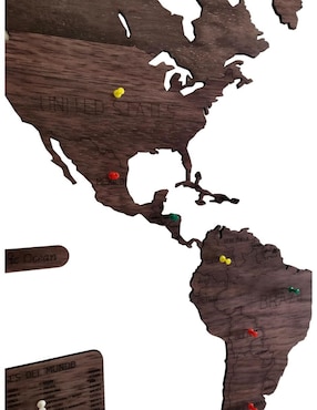 Cuadro decorativo Gift Mexico mapas de madera del mundo