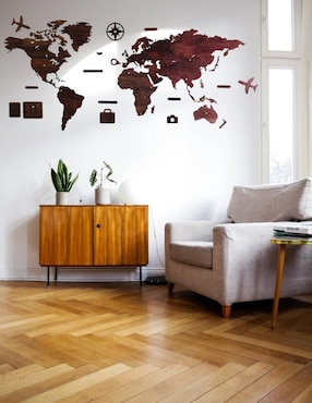 Cuadro decorativo Gift Mexico mapas de madera del mundo