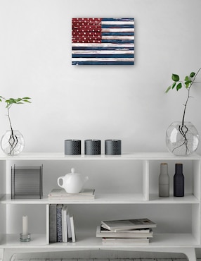 Cuadro decorativo Shiplap Lealtad II técnica mixta Cuadros Jr Patriotismo
