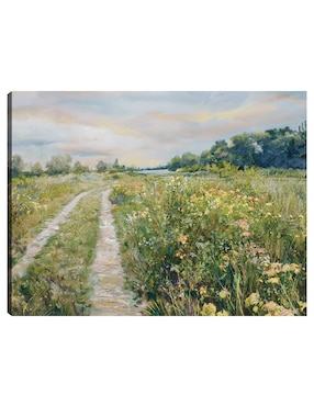 Cuadro decorativo Pradera junto al lago técnica mixta Cuadros Jr Campos