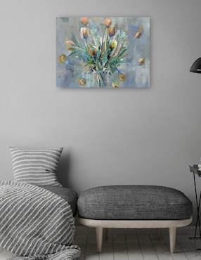 Cuadro decorativo Ramo de tulipanes técnica mixta Cuadros Jr Arreglo floral