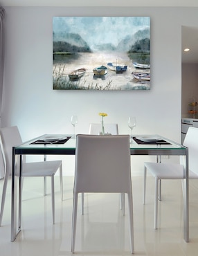 Cuadro decorativo Reunión Del Lago técnica mixta Cuadros Jr Lagos