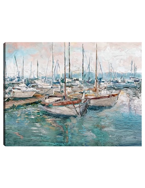 Cuadro decorativo Puerto Silencioso técnica mixta Cuadros Jr Navegación