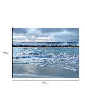 Cuadro decorativo Amanecer Azul técnica mixta Cuadros Jr Playas