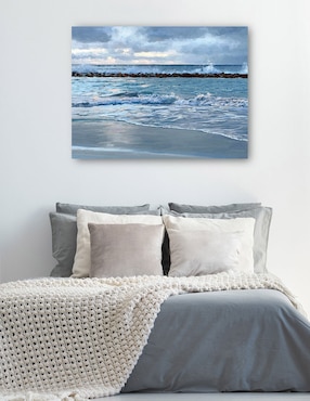 Cuadro decorativo Amanecer Azul técnica mixta Cuadros Jr Playas