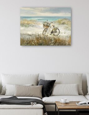 Cuadro decorativo Bicicleta de playa técnica mixta Cuadros Jr Primavera