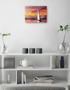 Cuadro decorativo Navegando al atardecer técnica mixta Cuadros Jr Navegación