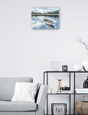 Cuadro decorativo Lago de La Mañana técnica mixta Cuadros Jr Lagos