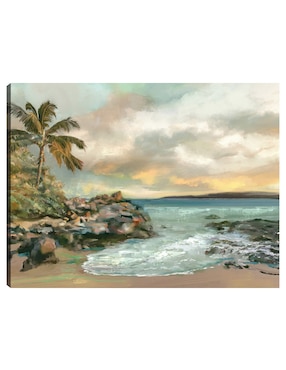 Cuadro decorativo Cala secreta técnica mixta Cuadros Jr Playas