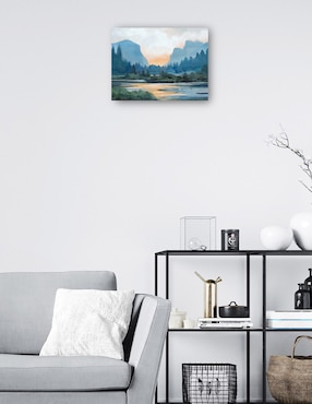 Cuadro decorativo Atardecer de montaña técnica mixta Cuadros Jr Lagos