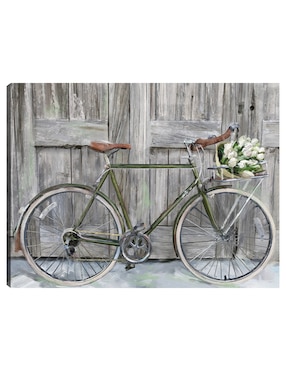 Cuadro Decorativo Bicicleta De Granja Técnica Mixta Cuadros Jr Arreglo Floral