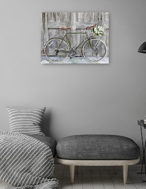 Cuadro decorativo Bicicleta de granja técnica mixta Cuadros Jr Arreglo floral