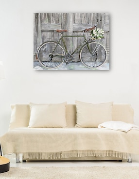 Cuadro decorativo Bicicleta de granja técnica mixta Cuadros Jr Arreglo floral
