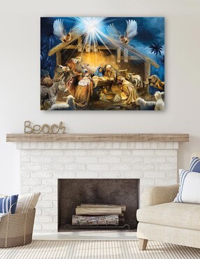 Cuadro decorativo Natividad II técnica mixta Cuadros Jr Pesebre