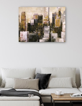 Cuadro decorativo Ciudad de Oro II técnica mixta Cuadros Jr Edificios