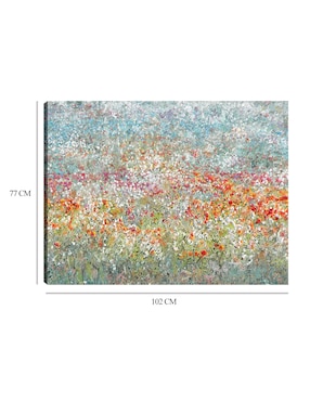 Cuadro decorativo Campo de Flores técnica mixta Cuadros Jr Primavera
