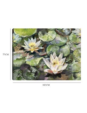 Cuadro decorativo Flores de Loto técnica mixta Cuadros Jr Floración