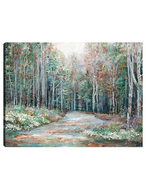 Cuadro Decorativo Camino De Otoño Técnica Mixta Cuadros Jr Caminos