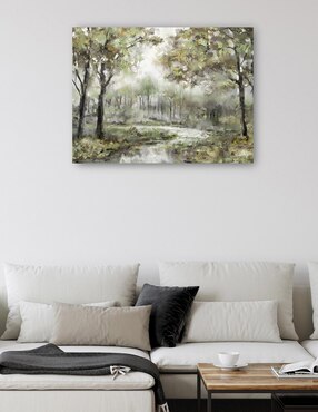 Cuadro decorativo Camino sazonado Primavera técnica mixta Cuadros Jr Primavera