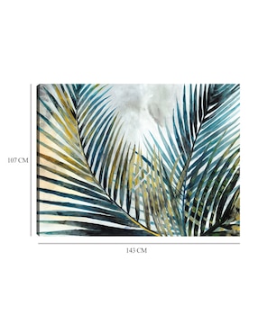 Cuadro decorativo Palma de colores II técnica mixta Cuadros Jr Floral