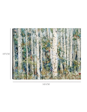 Cuadro decorativo Bosque pintado técnica mixta Cuadros Jr Bosques