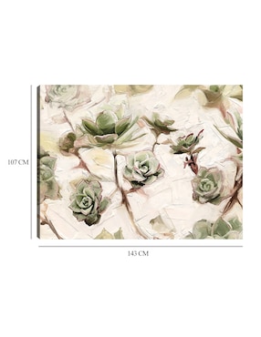 Cuadro decorativo Príncipe verde técnica mixta Cuadros Jr Floración