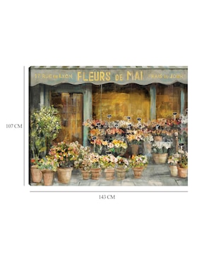 Cuadro decorativo Flores de Mayo técnica mixta Cuadros Jr Macetas