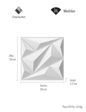 Vinil decorativo lavable Interiorart triangular