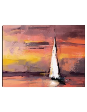 Cuadro decorativo Navegando al atardecer técnica mixta Cuadros Jr Navegación
