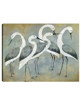 Cuadro decorativo Luz de retrato de grúa técnica mixta Cuadros Jr Aves Silvestres