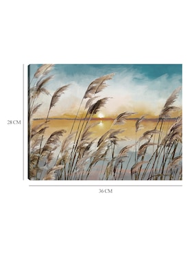 Cuadro decorativo Luz de cañas de la mañana técnica mixta Cuadros Jr Playas