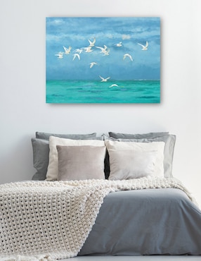 Cuadro decorativo Vuelo costero técnica mixta Cuadros Jr Aves Silvestres