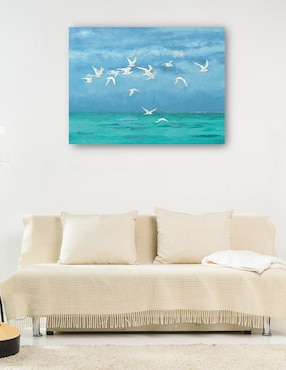 Cuadro decorativo Vuelo costero técnica mixta Cuadros Jr Aves Silvestres