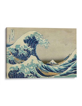 Litografía Canvas Lab La Gran Ola Por Katsushika Hokusai Técnica Impresión