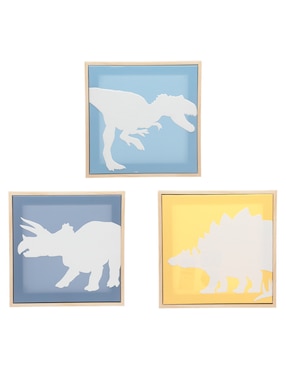 Set Litografías Haus Kids Dinosaurios Técnica Calca Decorativa