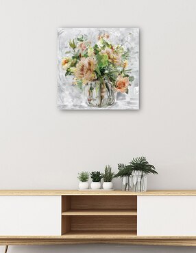 Cuadro decorativo técnica mixta Cuadros Jr Floreros