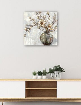 Cuadro decorativo técnica mixta Cuadros Jr Floreros