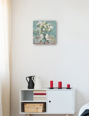 Cuadro decorativo técnica mixta Cuadros Jr Floreros