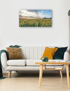 Cuadro decorativo técnica mixta Cuadros Jr Girasoles