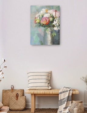 Cuadro decorativo técnica mixta Cuadros Jr Floreros