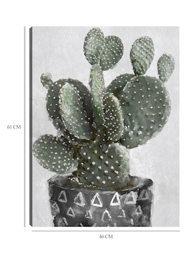 Cuadro decorativo técnica mixta Cuadros Jr Macetas