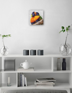 Cuadro decorativo Dúo Tropical técnica mixta Cuadros Jr Aves Silvestres