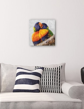Cuadro decorativo Dúo Tropical técnica mixta Cuadros Jr Aves Silvestres