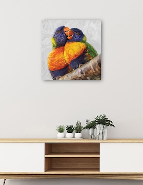 Cuadro decorativo Dúo Tropical técnica mixta Cuadros Jr Aves Silvestres