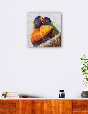 Cuadro decorativo Dúo Tropical técnica mixta Cuadros Jr Aves Silvestres