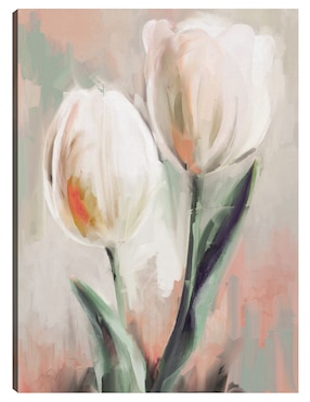 Cuadro decorativo Duetos de Tulipanes I técnica mixta Cuadros Jr Floración