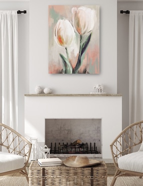 Cuadro decorativo Duetos de Tulipanes I técnica mixta Cuadros Jr Floración