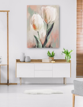 Cuadro decorativo Duetos de Tulipanes I técnica mixta Cuadros Jr Floración